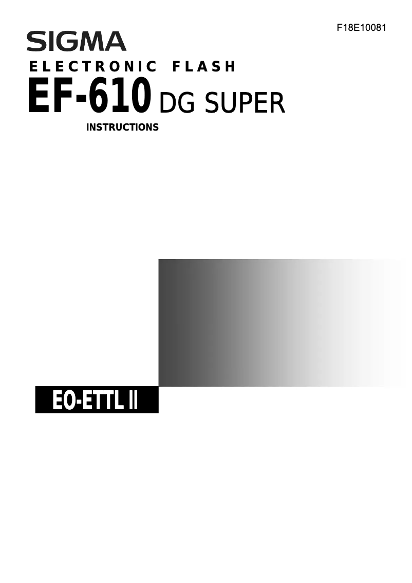 Image de la première page du manuel de l'appareil EF-610 DG ST Super (Canon)