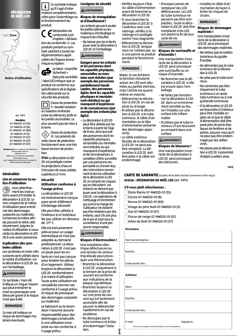 Image de la première page du manuel de l'appareil GT-NWD2D-01