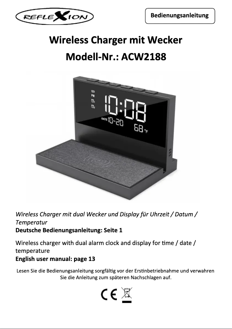 Página 1 del manual Manual de usuario Reflexion ACW2188