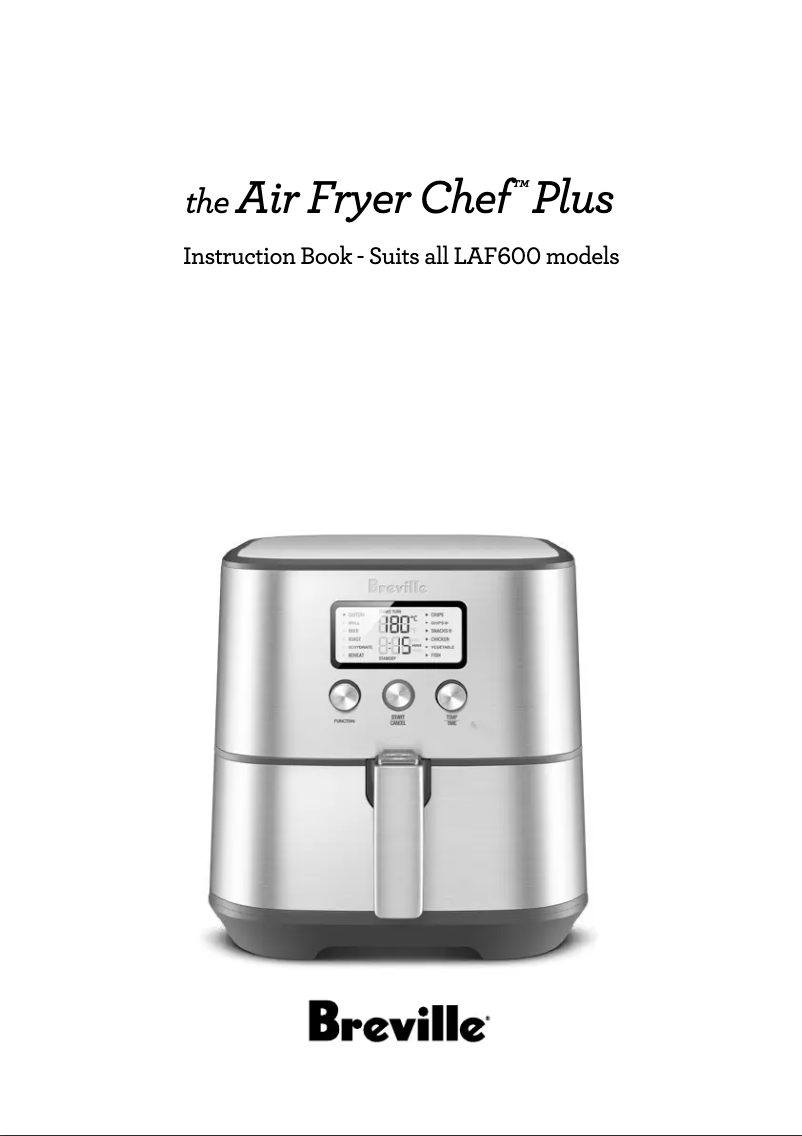 Page 1 de la notice Manuel utilisateur Breville the Air Fryer Chef Plus LAF600