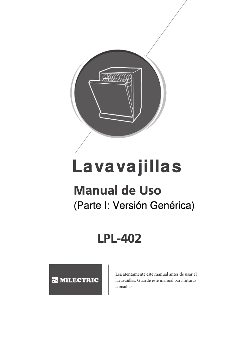 Image de la première page du manuel de l'appareil LPL-402