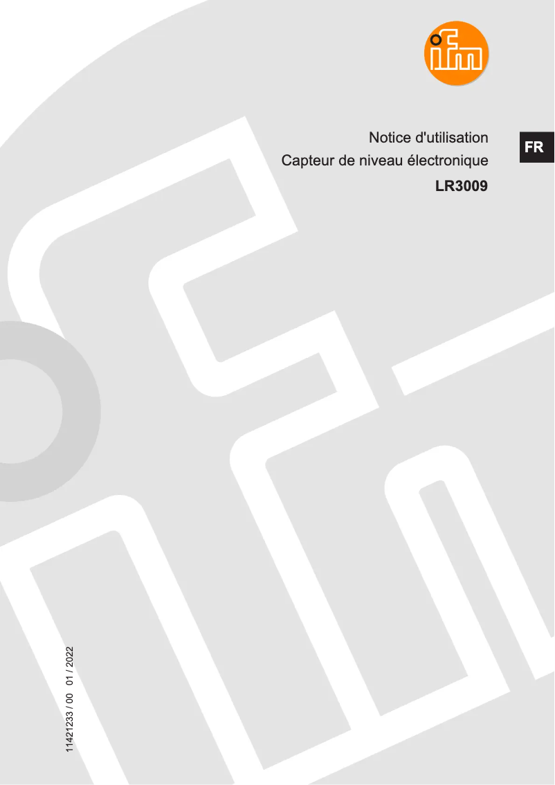 Page n°1 - Manuel utilisateur IFM LR3009