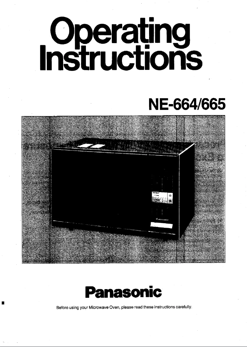 Page n°1 - Manuel utilisateur Panasonic NE-665