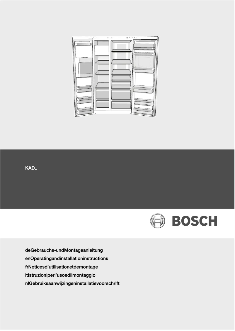 Page 1 de la notice Manuel utilisateur Bosch KAD63A71