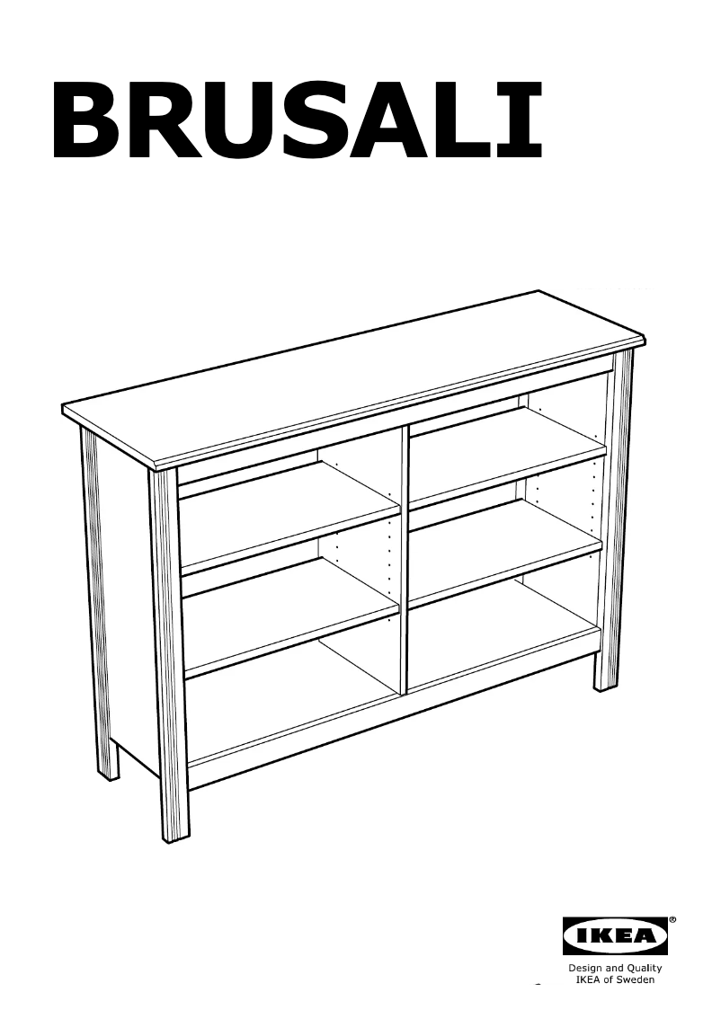 Image de la première page du manuel de l'appareil BRUSALI (120x36x85)