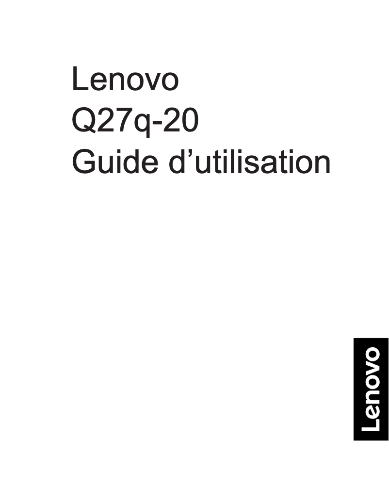 Page 1 de la notice Manuel utilisateur Lenovo Q27q-20