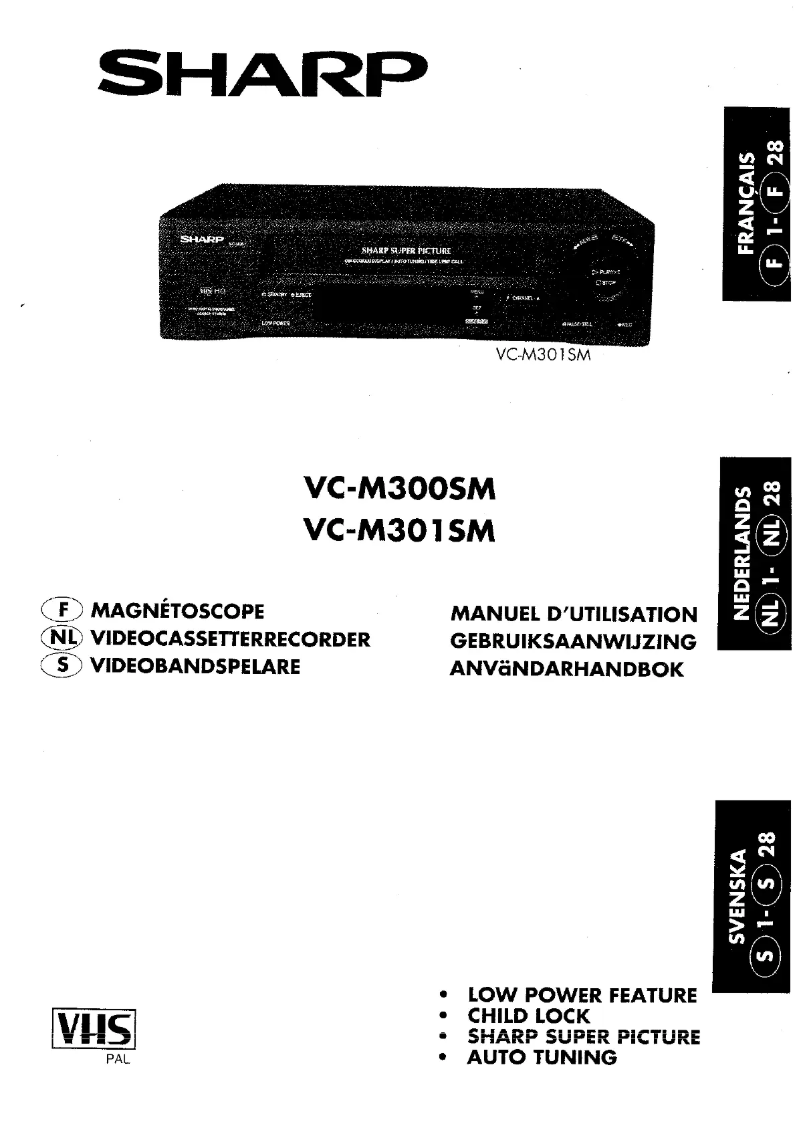 Page 1 de la notice Manuel utilisateur Sharp VC-M300