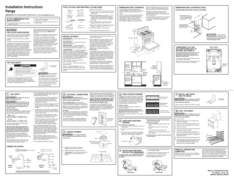 Page n°1 - Guide d'installation Hotpoint RGB790DETBB