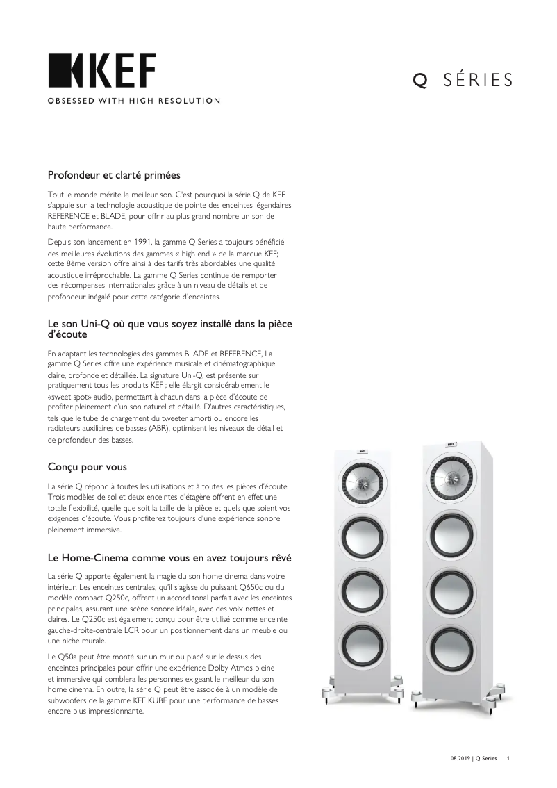 Page n°1 - Fiche technique KEF Q250C