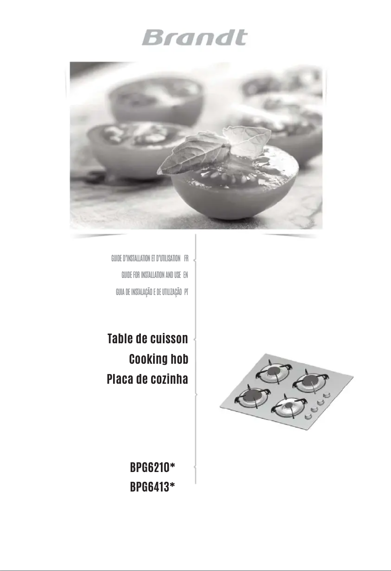 Page n°1 - Manuel utilisateur Brandt BPG6210B