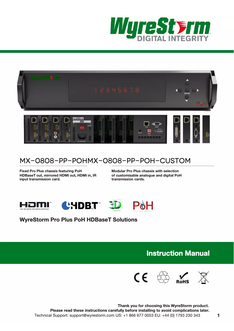 Imagen de la primera página del manual del dispositivo TX-POH-080