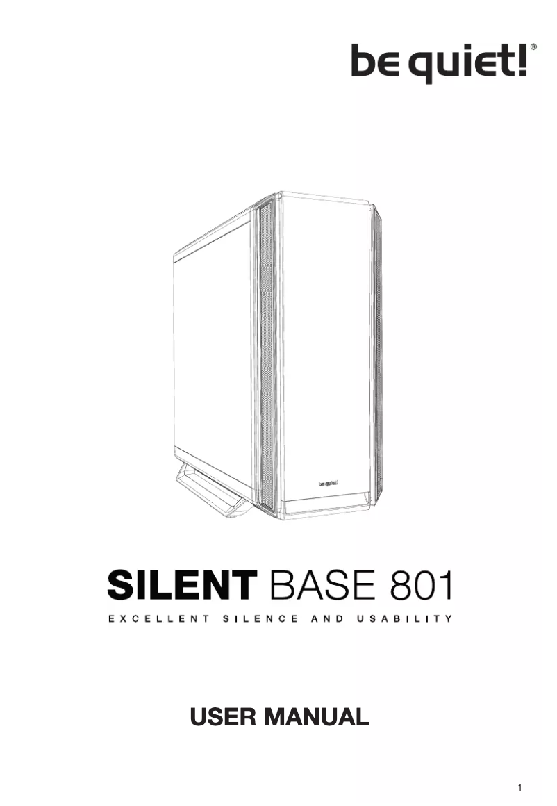 Page n°1 - Manuel utilisateur Be Quiet! Silent Base 801