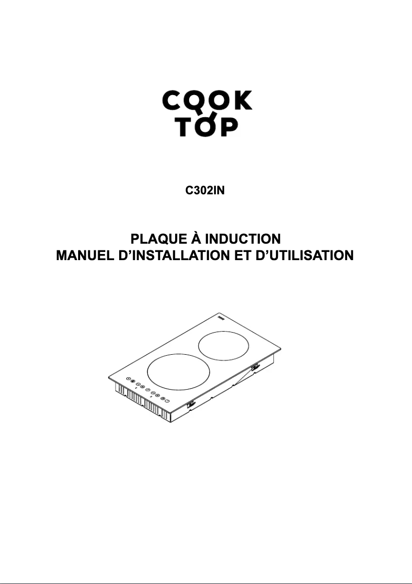 Page 1 de la notice Manuel utilisateur Cooktop C302IN
