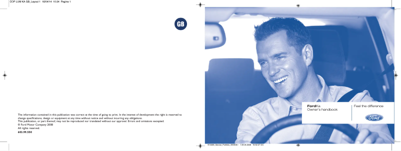 Image de la première page du manuel de l'appareil Ka (2014)