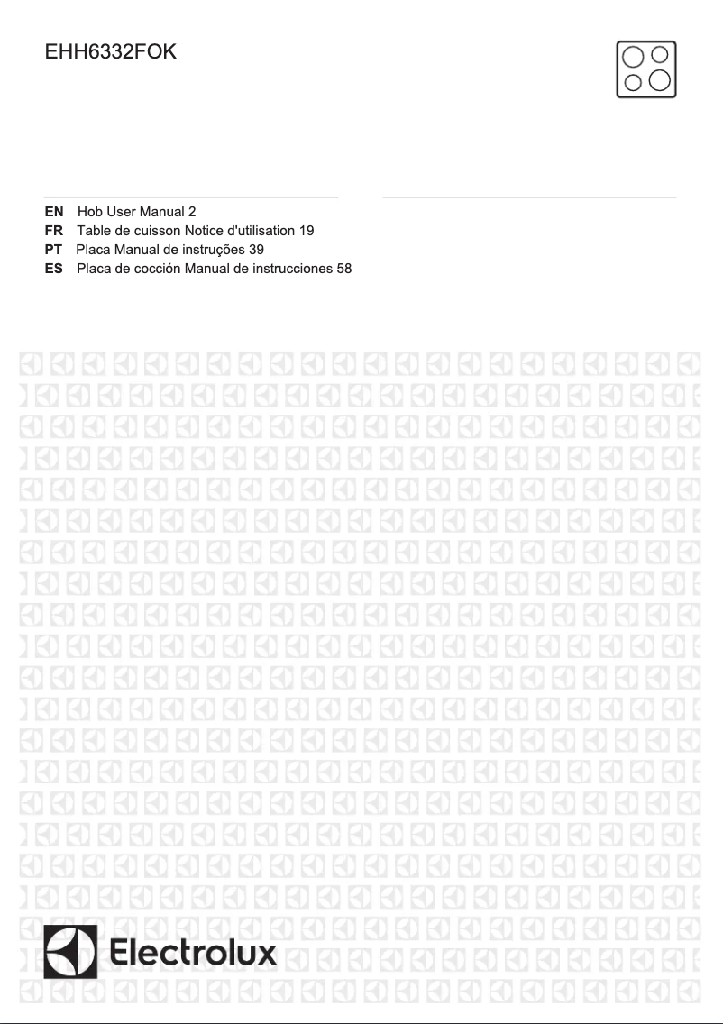 Page 1 de la notice Manuel utilisateur Electrolux EHH6332FOK