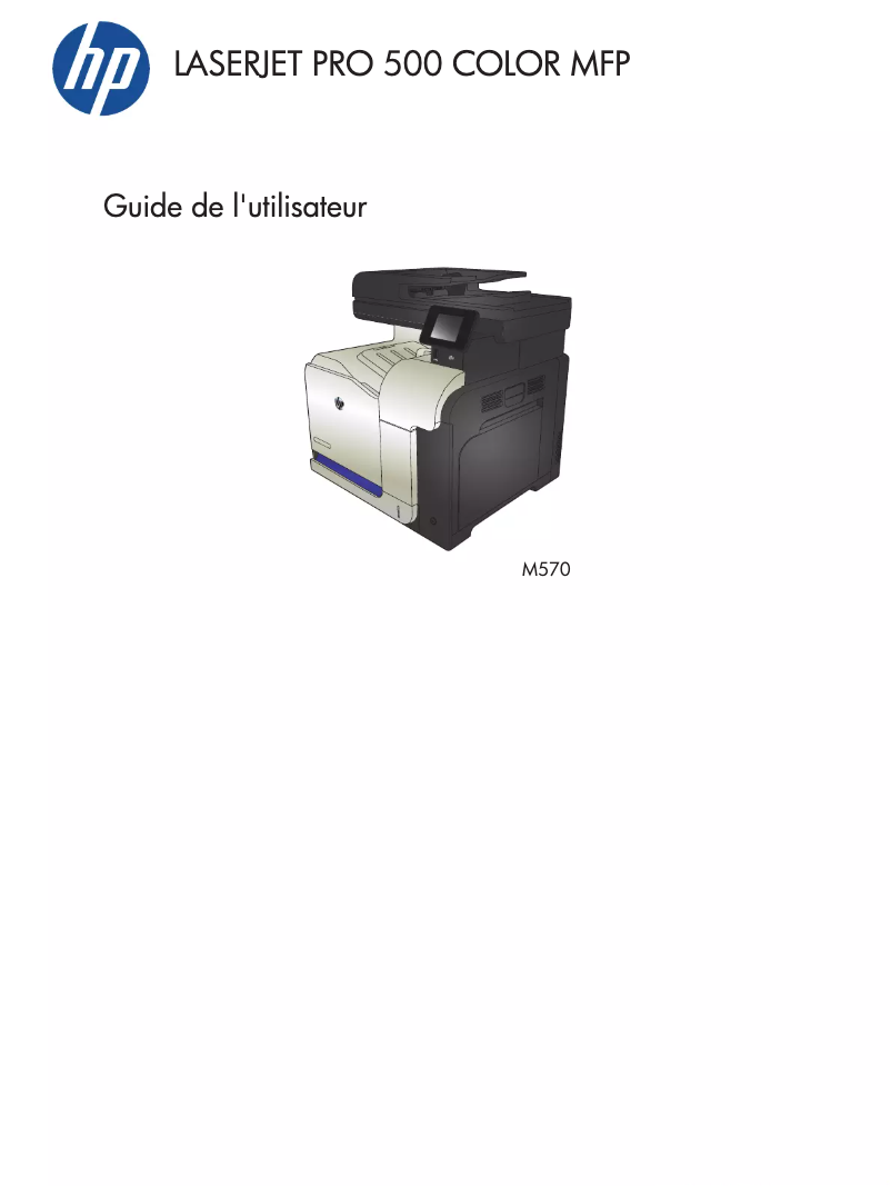 Page n°1 - Manuel utilisateur HP LaserJet Pro 500 Color MFP M570