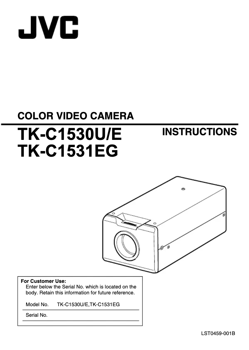 Page n°1 - Manuel utilisateur JVC TK-C1531EG