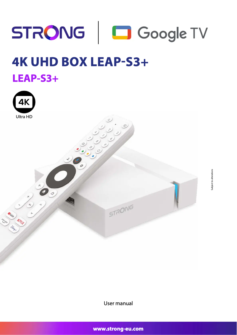 Page 1 de la notice Manuel utilisateur Strong LEAP-S3+