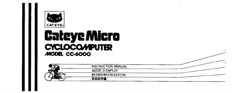 Image de la première page du manuel de l'appareil Micro CC-6000
