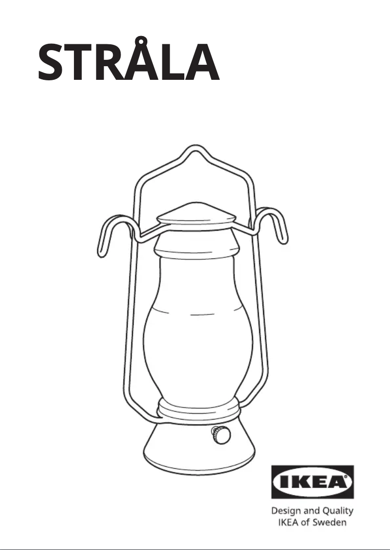 Page 1 de la notice Manuel utilisateur Ikea STRÅLA 205.829.31