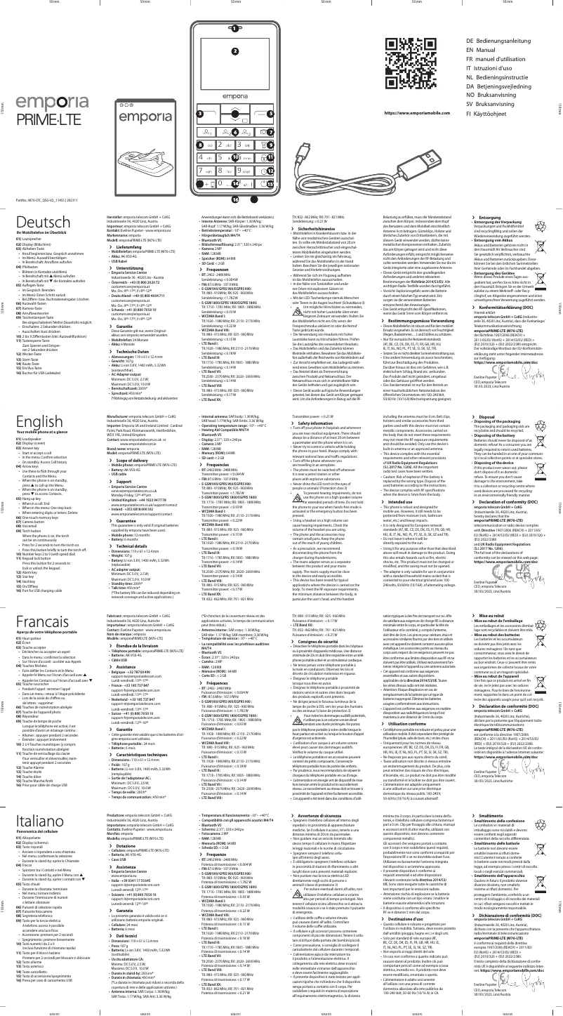 Página 1 del manual Manual de usuario Emporia Prime-LTE