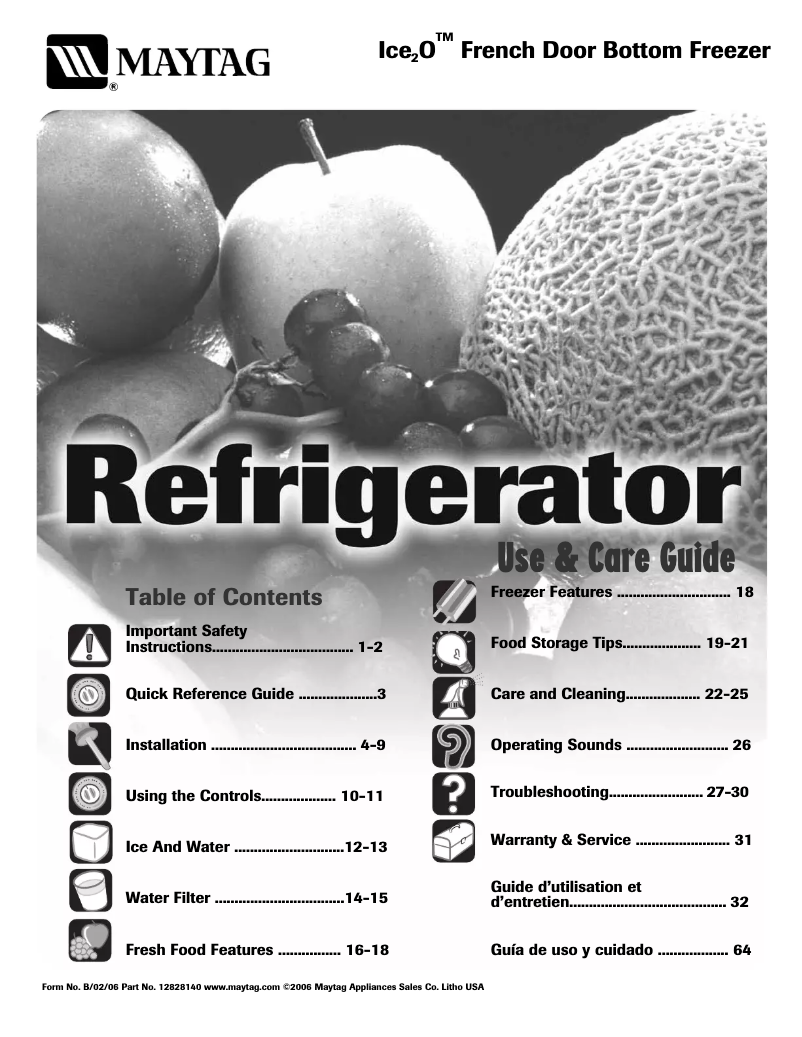 Page n°1 - Manuel utilisateur Maytag MFI2269VEA