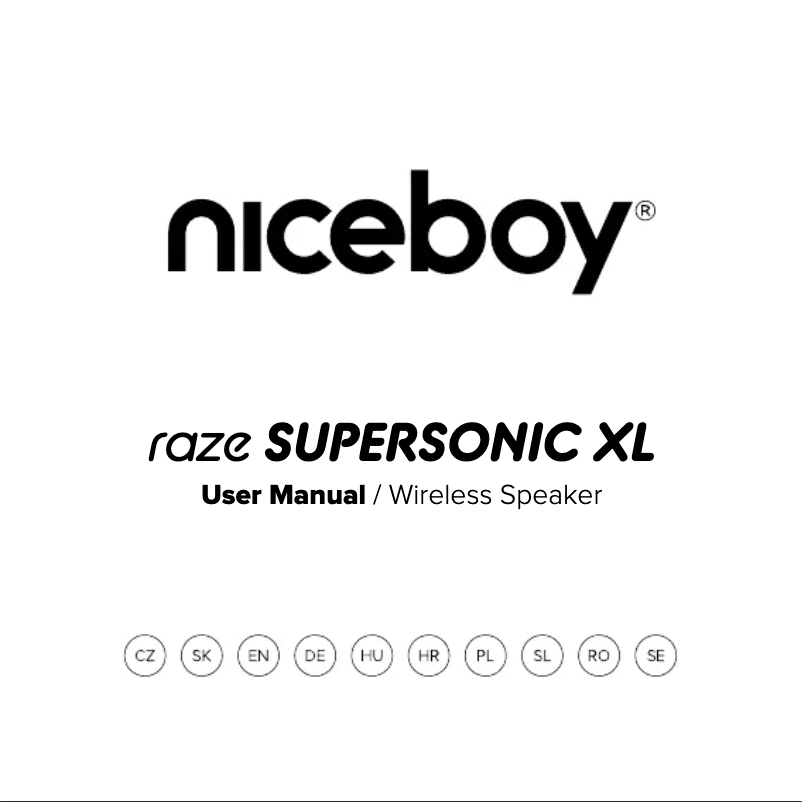 Image de la première page du manuel de l'appareil RAZE SUPERSONIC XL