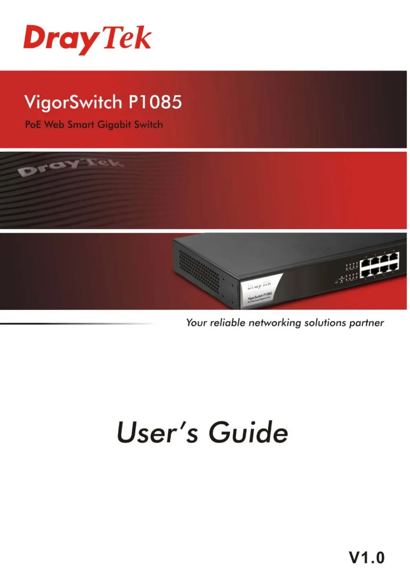 Image de la première page du manuel de l'appareil VigorSwitch P1085