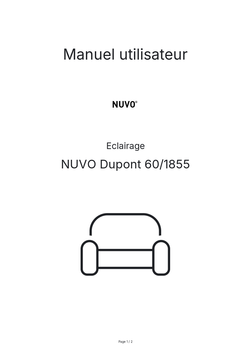 Image de la première page du manuel de l'appareil Dupont 60/1855