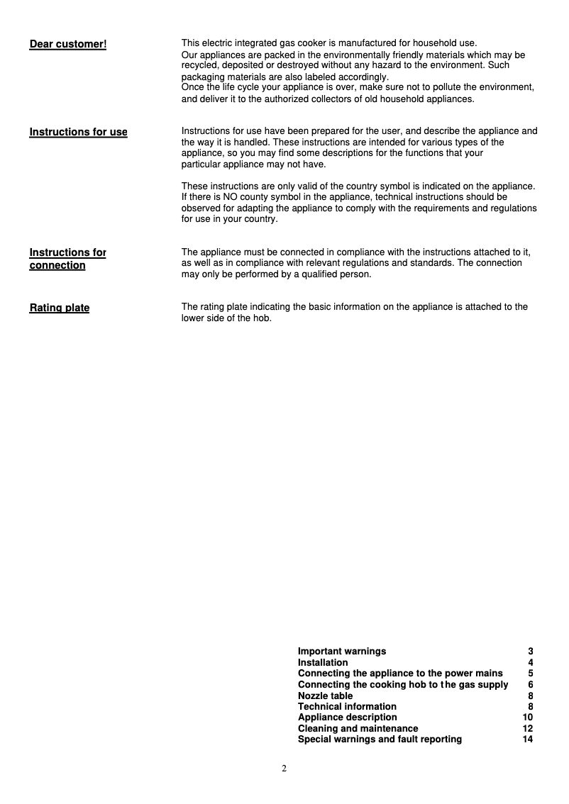 Page 1 de la notice Manuel utilisateur Gorenje GW761UX