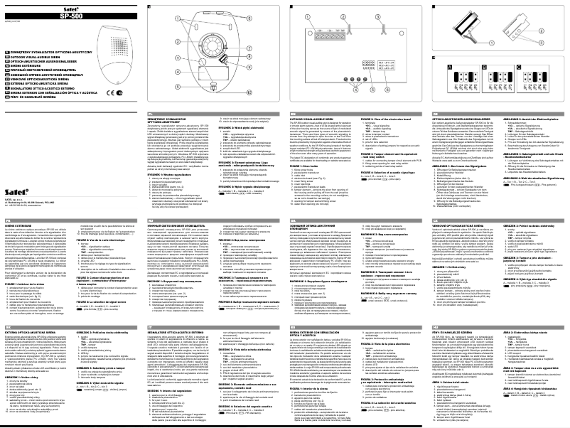 Page 1 de la notice Manuel utilisateur Satel SP-500