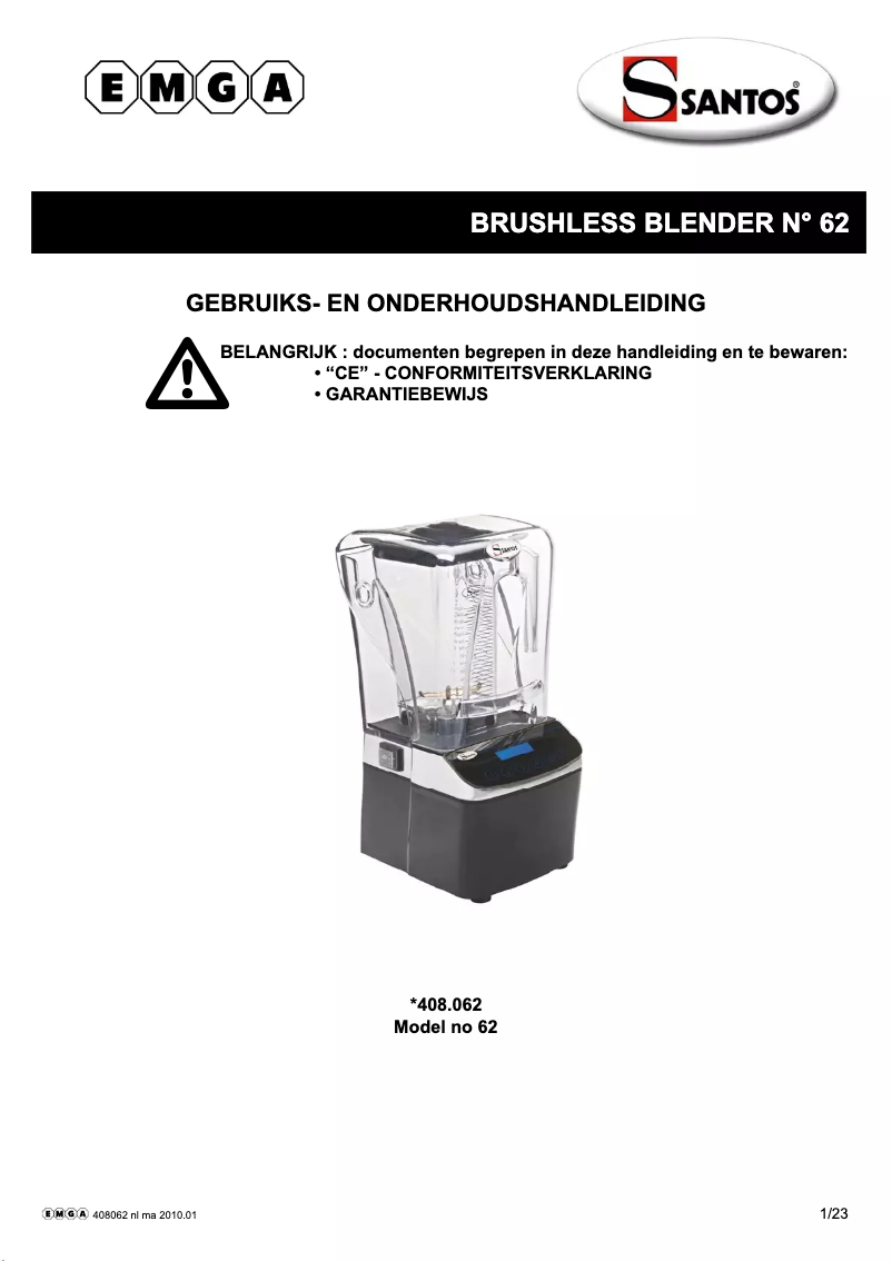 Página 1 del manual Manual de usuario Santos N° 62