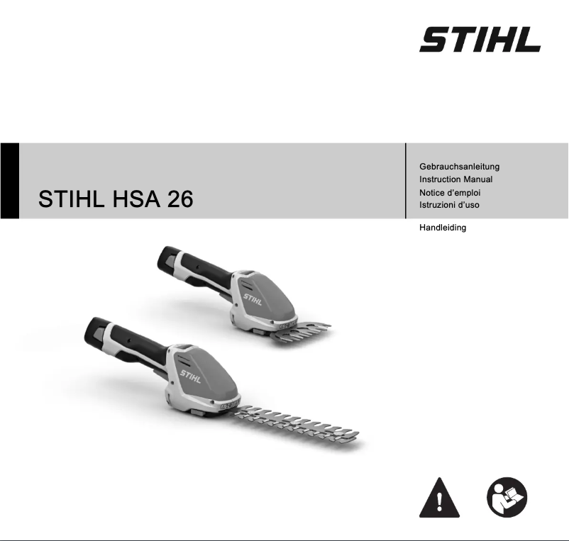 Page 1 de la notice Manuel utilisateur Stihl HSA 26