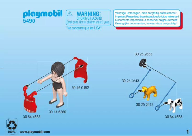 Page n°1 - Manuel utilisateur Playmobil 5490