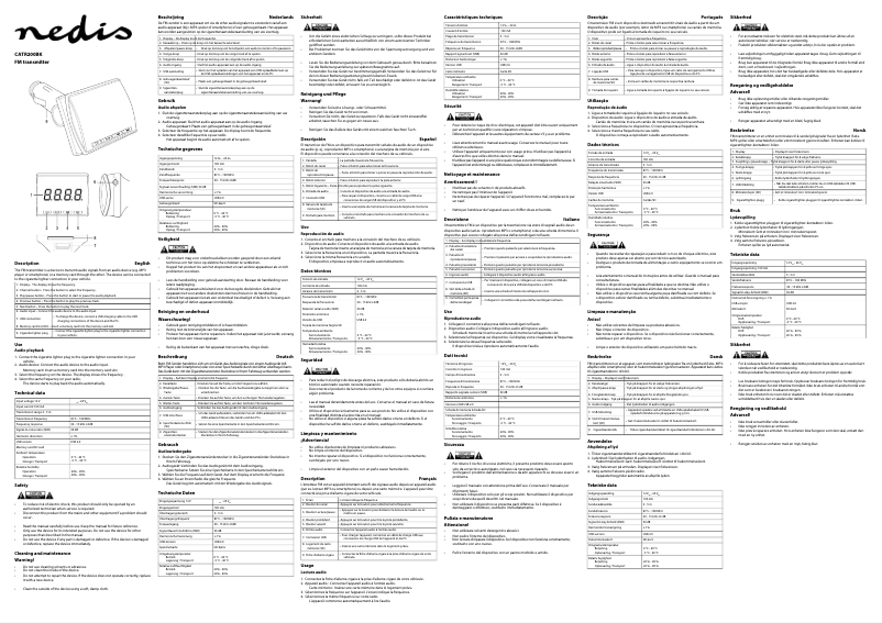 Page n°1 - Manuel utilisateur Nedis CATR200BK