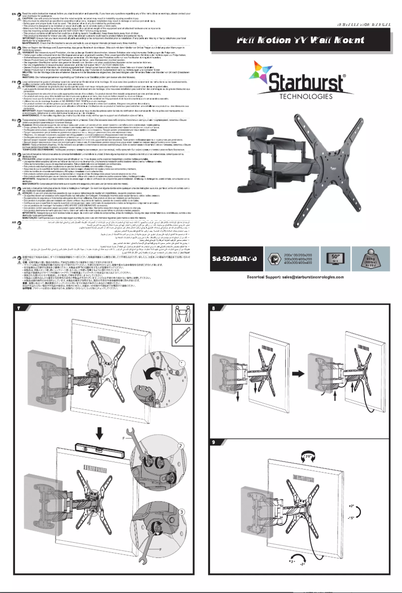 Page 1 de la notice Manuel utilisateur Starburst SB-3250ART-D