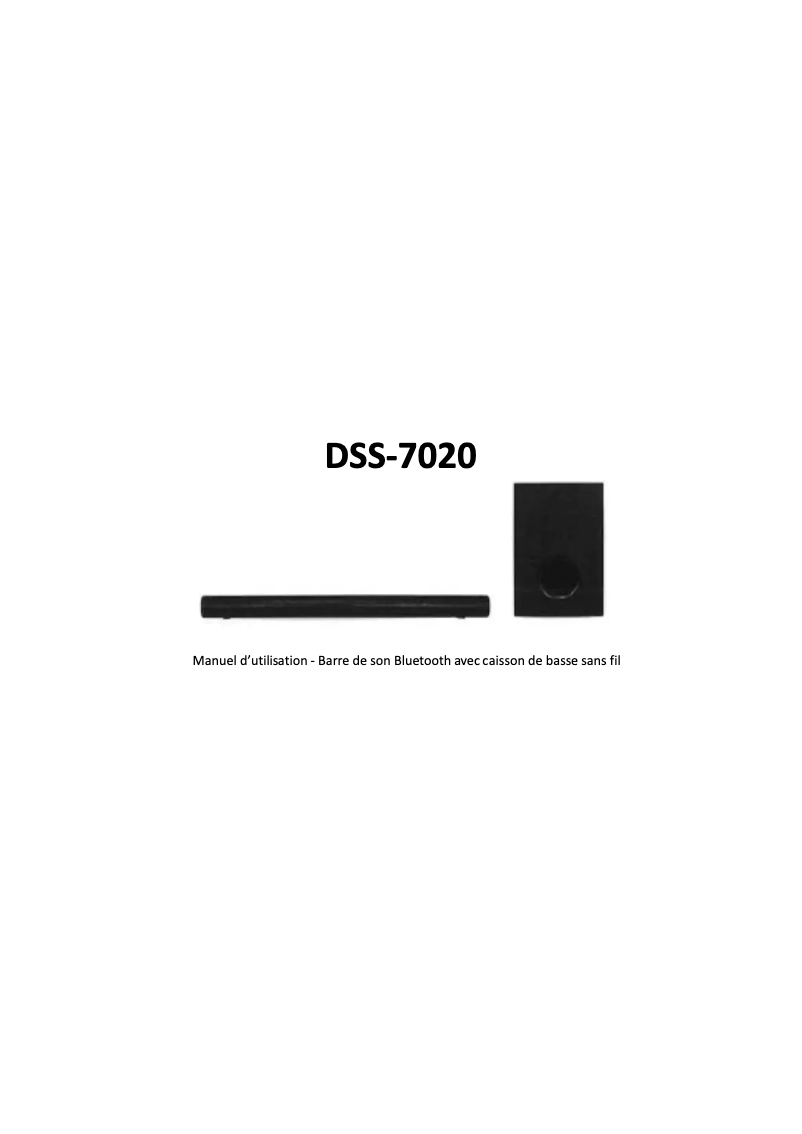 Imagen de la primera página del manual del dispositivo DSS-7020
