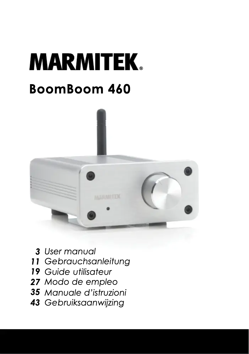 Image de la première page du manuel de l'appareil BoomBoom 460
