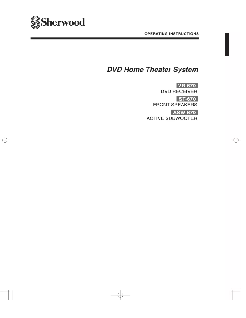 Página 1 del manual Manual de usuario Sherwood VR-670