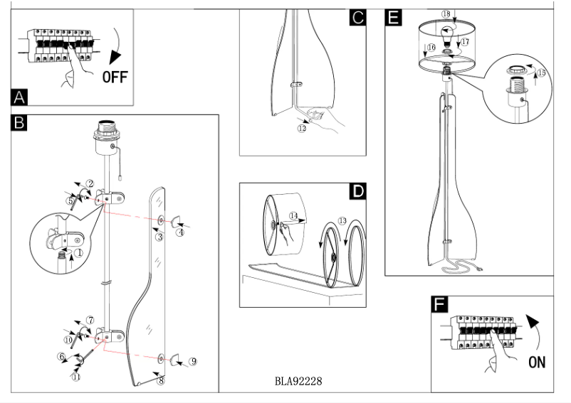 Page n°1 - Manuel utilisateur Eglo Casale