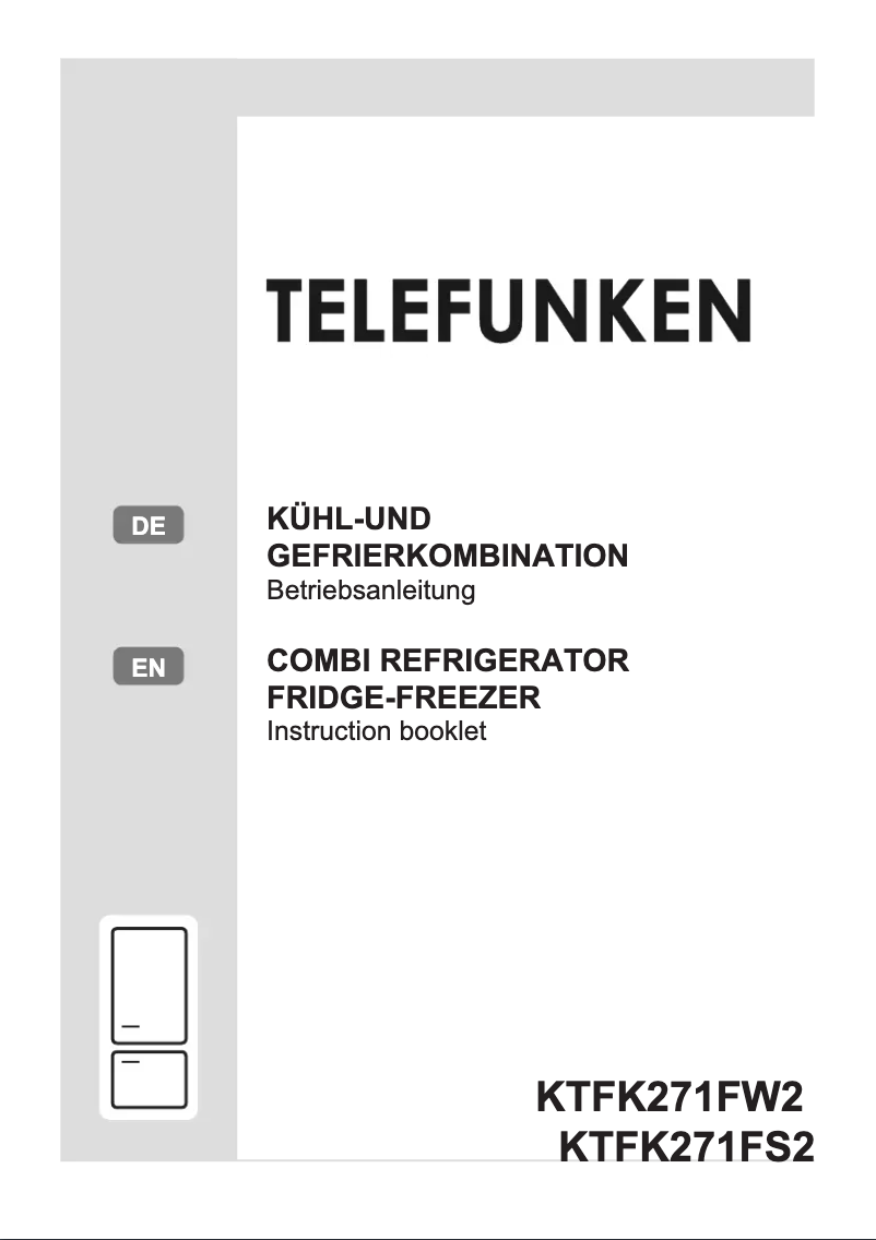 Image de la première page du manuel de l'appareil KTFK271FS2