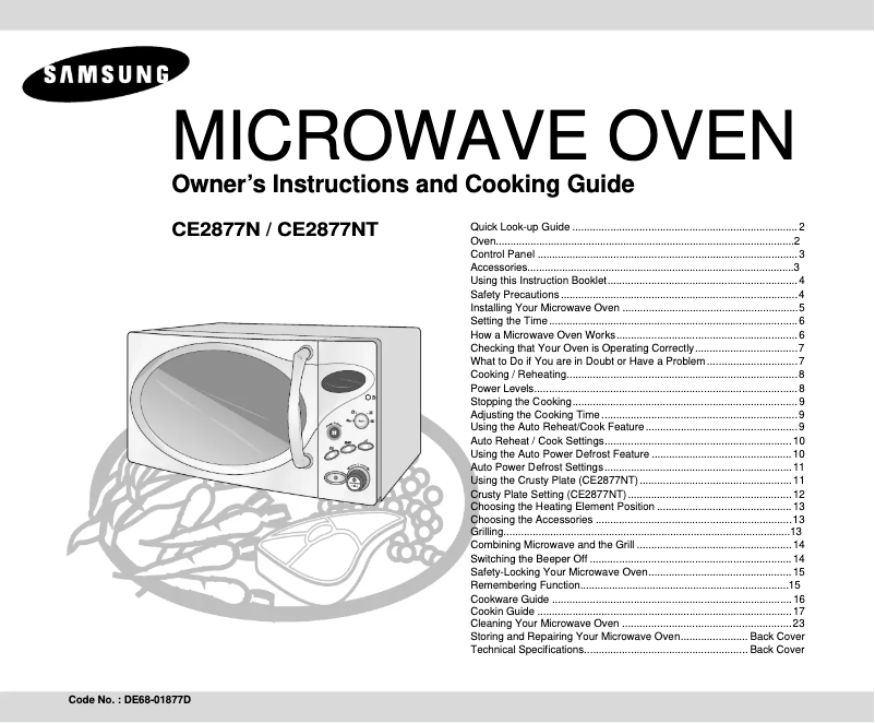 Image de la première page du manuel de l'appareil CE2877NT