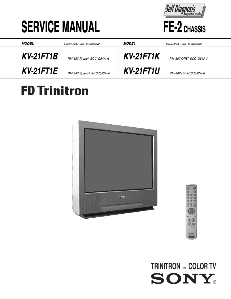 Image de la première page du manuel de l'appareil KV-21FT1E