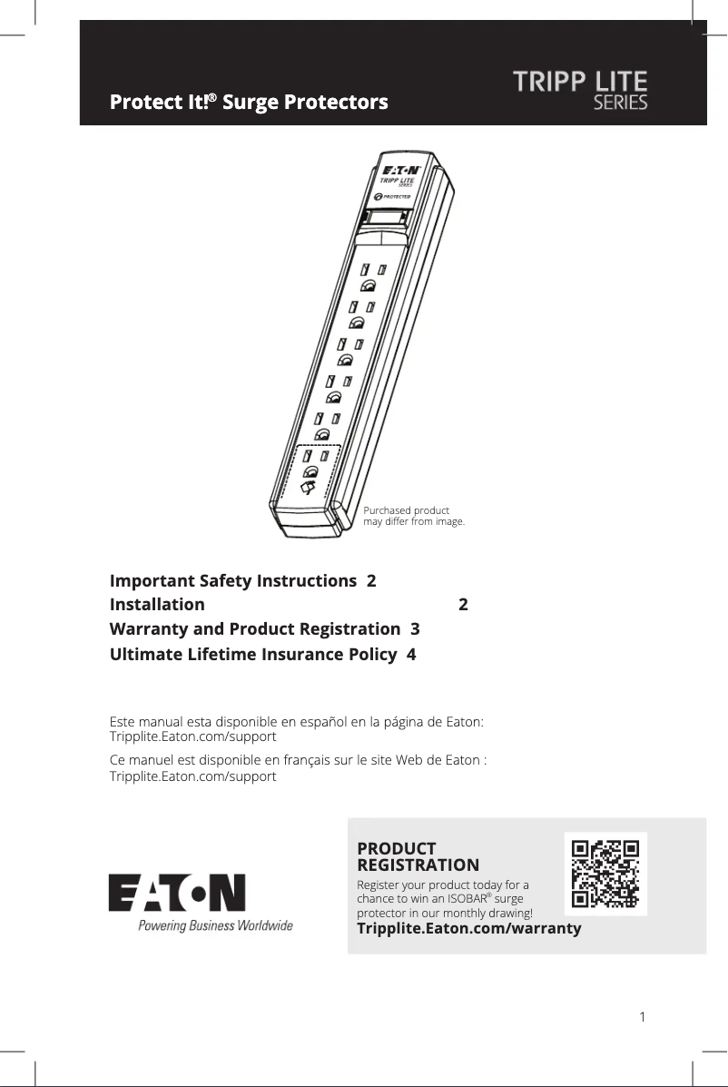 Image de la première page du manuel de l'appareil Protect It! TLP615