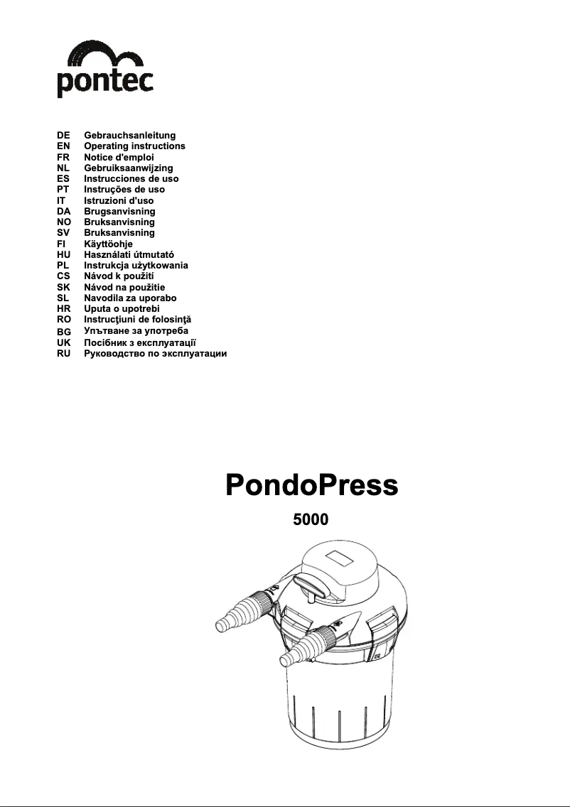 Page n°1 - Manuel utilisateur Pontec PondoPress 5000
