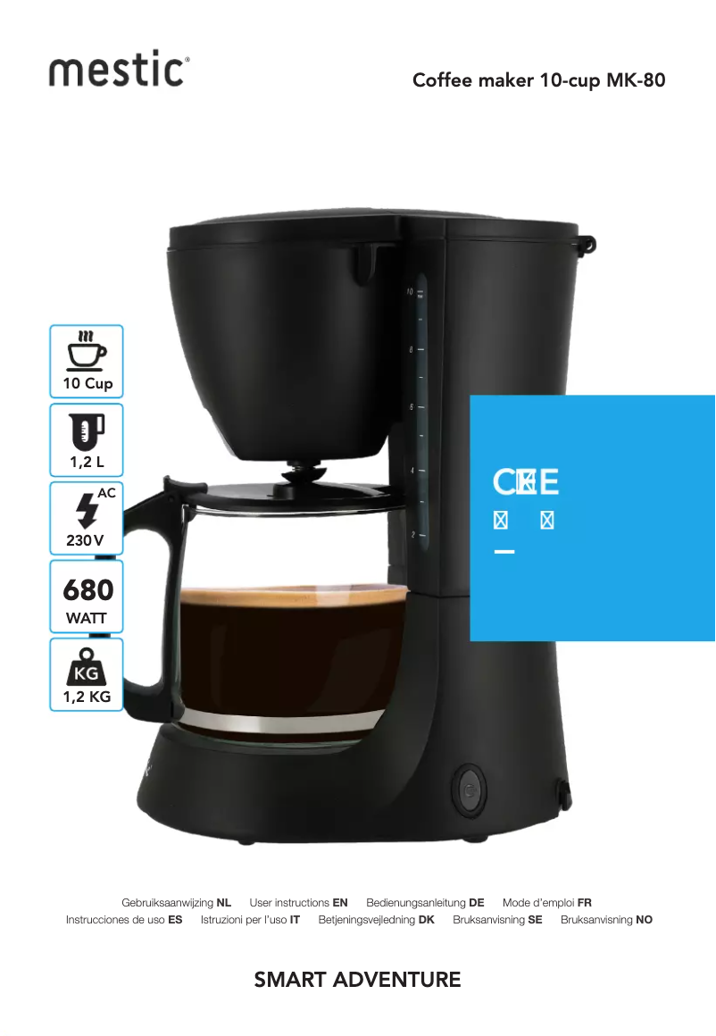 Página 1 del manual Manual de usuario Mestic MK-80