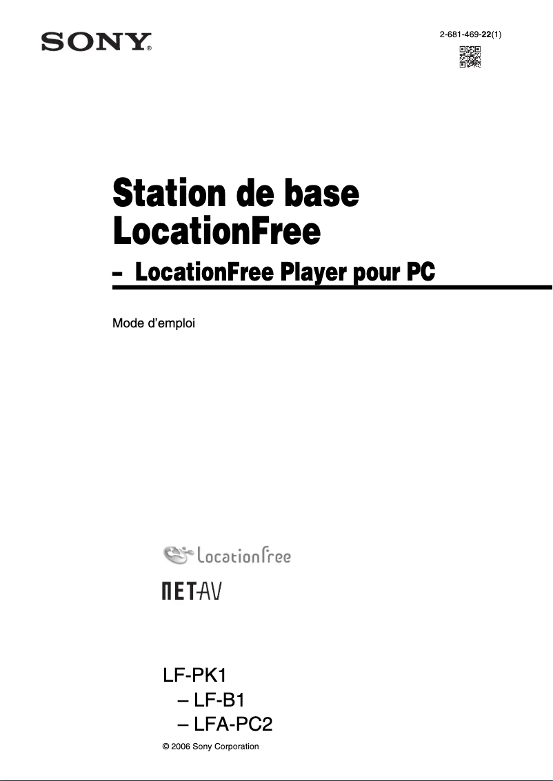 Page n°1 - Manuel utilisateur Sony LF-PK1