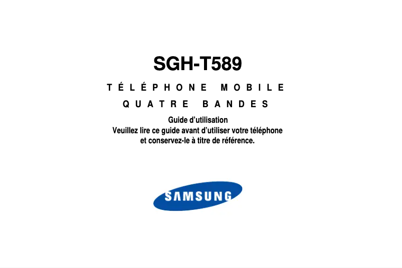Page 1 de la notice Manuel utilisateur Samsung Gravity Smart