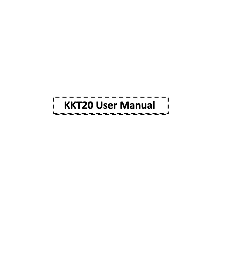 Image de la première page du manuel de l'appareil KKT 20