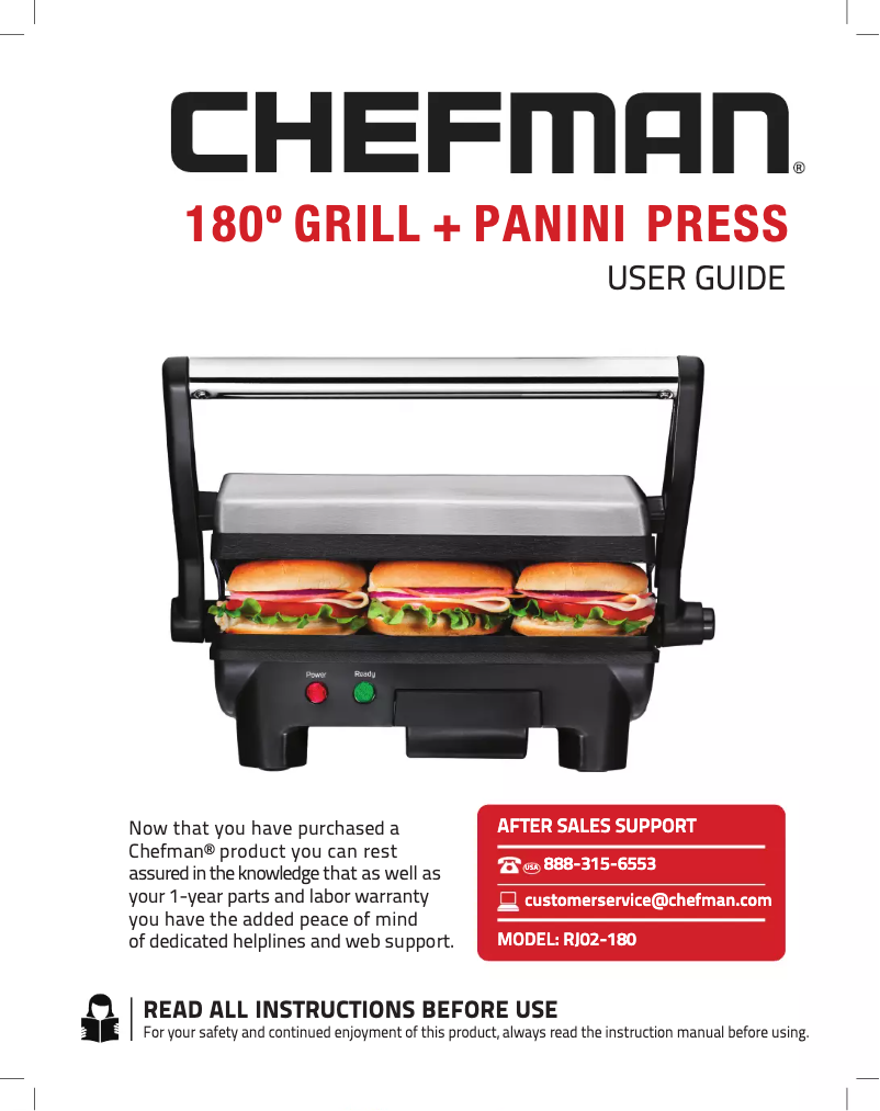 Página 1 del manual Manual de usuario Chefman RJ02-180